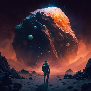 1. a_person_walking_on_asteroid_Chiron._cinematic-1