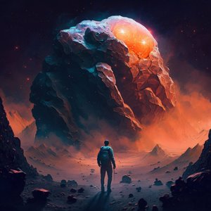 11. a_person_walking_on_asteroid_Chiron._cinematic-11