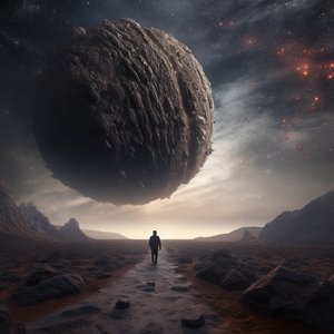 12. a_person_walking_on_asteroid_Chiron._cinematic-12