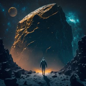 2. a_person_walking_on_asteroid_Chiron._cinematic-2