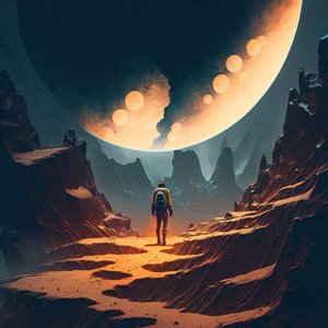 3. a_person_walking_on_asteroid_Chiron._cinematic-3